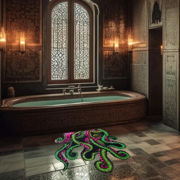 VIKAMA Waterproof Cartoon PVC Floor Mat for Home & Travel