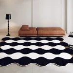 Custom Modern Striped Rug: Plush, Washable, & Chic Home Style! - Image 4