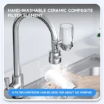 Stainless Steel Sink Faucet Filter Rust Bacteria Removal Washable Ceramic Tap Water Purifier Kitchen Water Purifier - Image 4