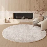 Custom Round Striped Carpet – Plush, Washable, Any Room Appeal - Image 2