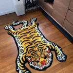 Customizable Anti-Slip Animal Print Area Rug for Home & Travel