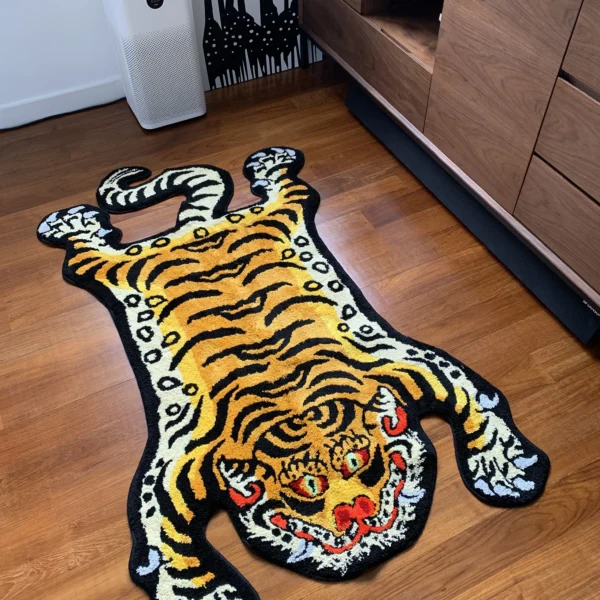 Customizable Anti-Slip Animal Print Area Rug for Home & Travel