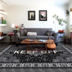 Keep Off Carpet Paisley Living Room Area Rug Carpet Y2k Fashion Design Lounge Rug Black Bedroom Bedside Luxury Carpet Home Decor