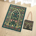 2pcs set Muslims Prayer Rugs With Bag Polyester Portable Blanket Islamic Mat with Tassels Travel Blanket Prayer Mat - Image 6