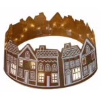 Gingerbread House Christmas Tree Collar with LED Lights - Image 2