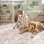 Sage Green Living Room Carpet Large Machine Washable Rug Bedroom Bedside Floor Mat Home Decoration Bohemian Flower Non-Slip Rugs - Image 5