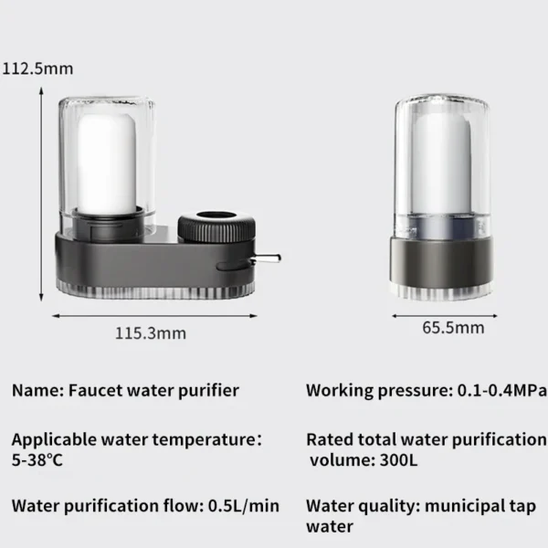 Faucet Tap Water Purifier Physical Filtering for Home Kictchen Removable Washable Filter Water Purifier Aerator