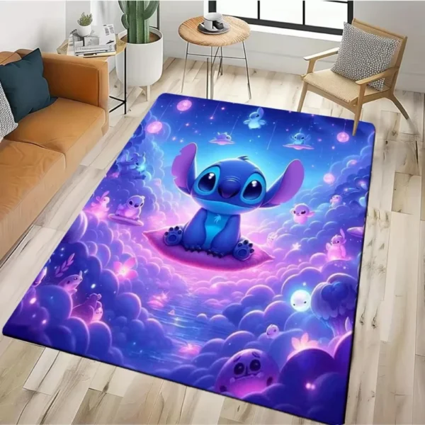 MINISO Disney Cartoon Stitch&Lilo Carpet Cartoon Rug for Kid's PlayRoom Bedroom Living Room Sofa Nursery Sofa Floor Mat Gifts