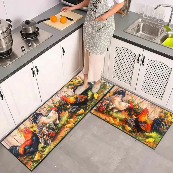 VIKAMA Non-Slip Kitchen & Bathroom Mats – Stylish & Durable