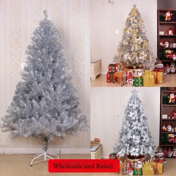 Elegant Silver PVC Christmas Tree for Stylish Home Decor