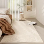 Customizable Geometric Cream Carpet for Elegant Spaces - Image 3