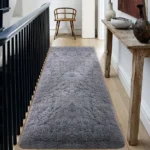 VIKAMA Plush Silk Wool Rug: Ultra-Soft, Washable Comfort!