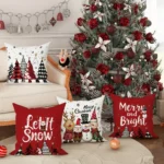 Festive Non-Woven Pillowcase for Christmas & New Year Decor - Image 4