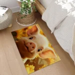 Highland Cow Floral Crown Indoor Door Mat, 17x29.5 Inch, Floor Area Rug for Entryway, Living Room, or Bathroom, Non-Slip Doormat - Image 4