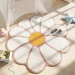 Nordic Fluffy Sun Flower Special Shape Plush Carpet Bedside Rugs Girl Bedroom Home Decor Children Room Floor Mats Soft Rug - Image 3