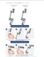 1080° Rotating Water Purification Filter Plastic Faucet Mechanical Arm Spray Head Kitchen Washbasin Extension Tap Aerator Univer - Image 5