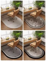 VIKAMA Study Chair Rug Anti-slip and Wear-resistant Floor Protection Pad Office Computer Chair Bedroom Floor Mat Home Decoration - Image 4
