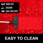 Vibrant Red Round Rug: Ultra-Soft Fluffy Comfort! - Image 5