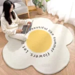 VIKAMA Autumn/Winter Warmth Floral Living Room Carpet Bedroom Side Rug Vanity Table Computer Chair Home Decoration - Image 5