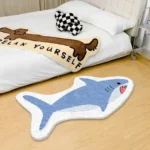VIKAMA Cartoon Anti-Slip Polyester Rug for Home Comfort