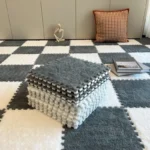 Cozy Plush Patchwork Carpet | Anti-Slip Foam Floor Mat