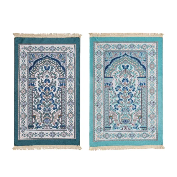 Worship Carpet Area Rug Carpet Accessories Islamic Prayer Rug Muslim Blanket Arabic Kneeling Pad for Temple Travel Room Women
