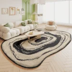 Your Custom Modern Geometric Polyester Rug - Washable!