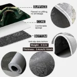 Floral Anti-Slip Crystal Velvet Mat for Home Comfort - Image 4