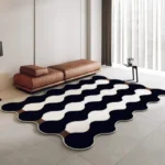 Custom Modern Striped Rug: Plush, Washable, & Chic Home Style! - Image 2