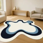 Stylish Round Plaid Rug: Soft, Non-Slip, Machine Washable Comfort. - Image 3