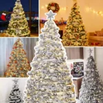 Luminous PVC Flocked Christmas Tree - Stunning Holiday Decor - Image 4