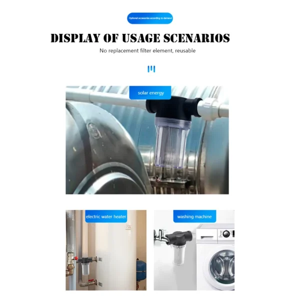 Spin Down Sediment Filter DN15 Pre-Filtration System 250 Mesh Filtration Precision Reusable Sediment Filter for Water Tank/Tower