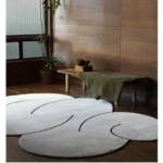 Elevate Your Space! Modern Geometric Oval Rug - Washable & Chic - Image 5
