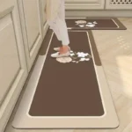 Nordic kitchen floor mat, absorbent and oil absorbing Diatom mud floor mat, dirt resistant, wear-resistant, anti slip mat, rug