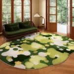 Soft Minimalist Geometric Rug - Modern Polyester Comfort - Image 3