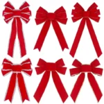 Festive Non-Woven Christmas Bows for Holiday Decor - Image 3