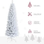 Elegant White PVC Artificial Christmas Tree - 120 CM to 210 CM - Image 6