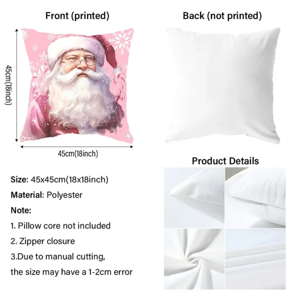 Festive Non-Woven Pillowcase for Christmas & New Year Decor
