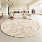 Customizable Round French Style Polyester Carpet - Elegant Décor!