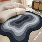 Effortless Style: Modern Washable Flannel Rug. Anti-Slip! - Image 4