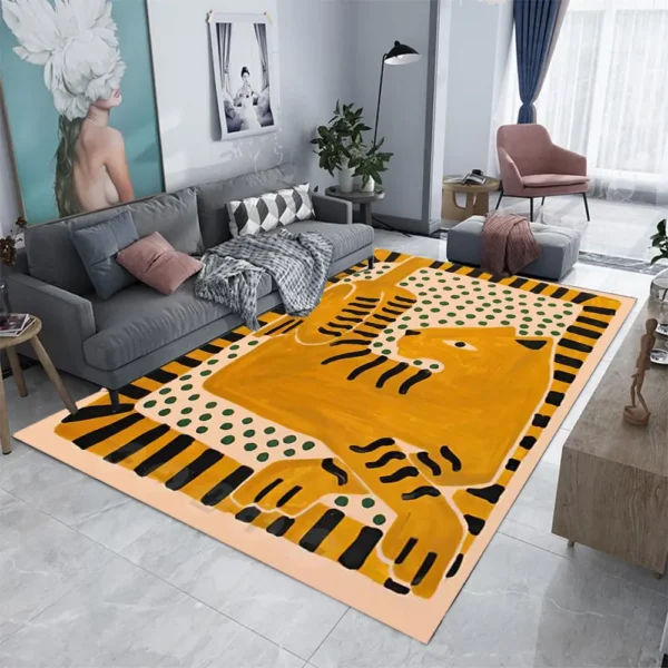 Customizable Anti-Slip Animal Print Floor Mat for Home Use