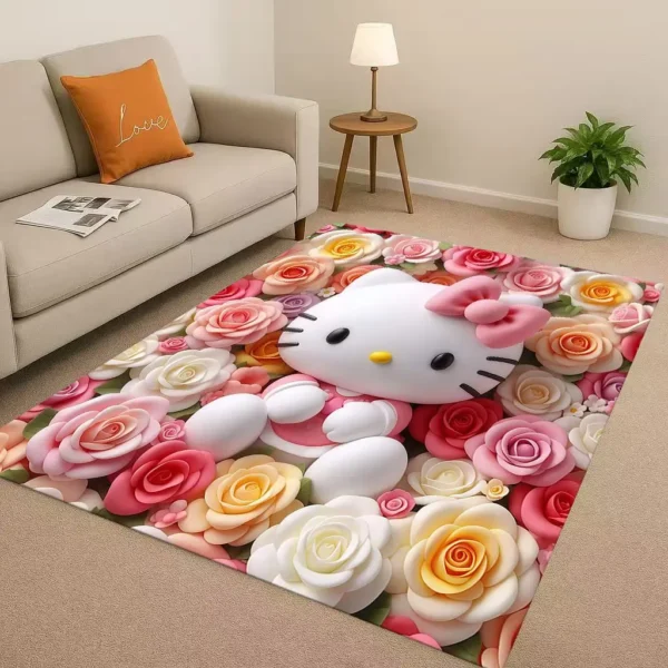 Vibrant Cartoon Persian Rug - Anti-Slip, Cozy & Customizable