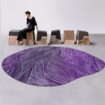 Modern Geometric Irregular Rug: Washable & Stylish Home Decor - Image 2