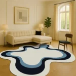 Stylish Round Plaid Rug: Soft, Non-Slip, Machine Washable Comfort. - Image 2