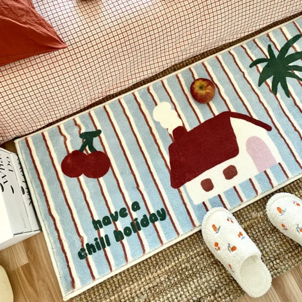 VIKAMA Cartoon Waterproof Area Rug for Home & Hotel Use