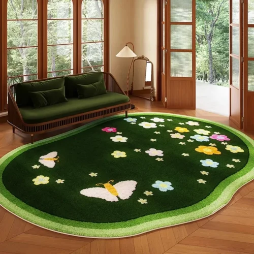 Customizable Geometric Rectangle Carpet – Soft & Minimalist Decor