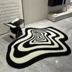 Luxurious Geometric Rug: Soft, Modern & Machine Washable!