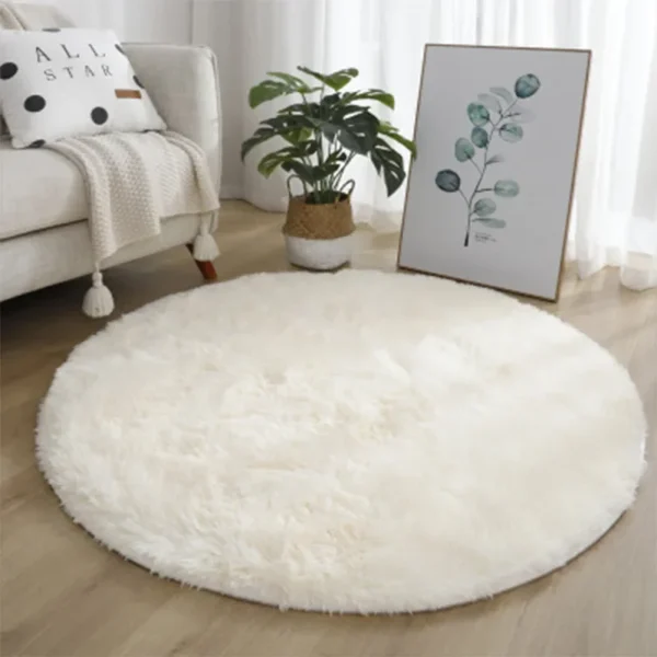 Supreme Softness! Chic Round Plush Rug for Modern Living