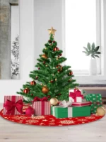 Large Christmas Tree Skirt with Snowflake Design - 35.4 - Image 4