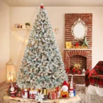 Pre-Lit Frosted Christmas Tree - Lifelike Holiday Decor - Image 3